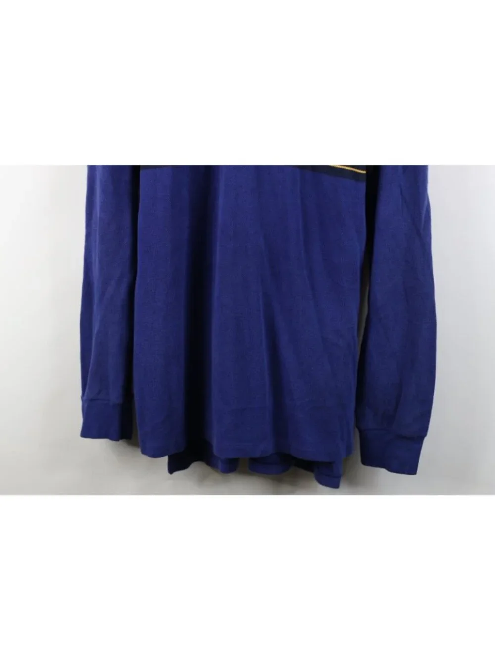 Vintage 90s Ralph Lauren Mens XL Color Block Thermal Knit Long Sleeve Rugby Polo